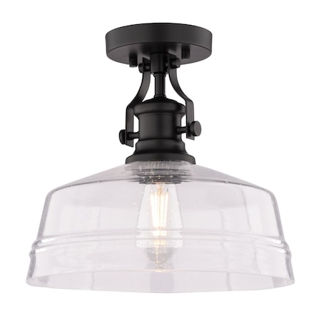 Vaxcel Beloit 1-Light Semi-Flush Mount, Black C0345