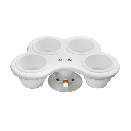 Seasucker Horizontal Surface Mount, White, Non-Lighted, With 4-1/2 Inch Vacuum Mount/ Hold Up To Four MC5320