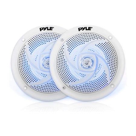 Pyle PyleMarine Speakers - 5.25 Inch 2 Way, Waterproof, 180 Watt Power, Slim Style, PLMRS53WL PLMRS53WL