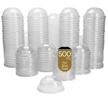 Eco Harmony Products Dome Lids for 32oz Cold Cups, PET, 107mm, 500PK 804660