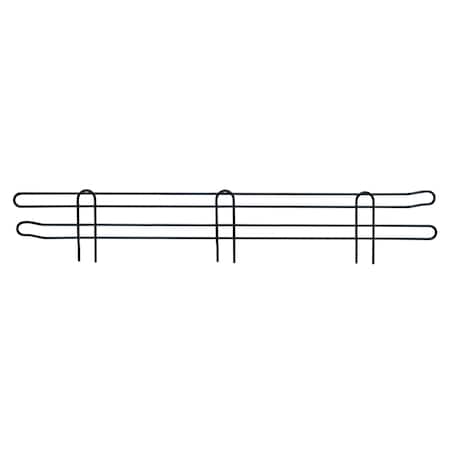 Quantum Storage Systems WIRE SHELVING SIDE LEDGE BLACK 24in SL24BK