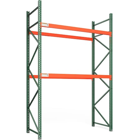 Global Industrial Bolted Teardrop Pallet Rack Starter, 96"W x 48"D x 144"H, 5030 lbs Shelf Cap 412343