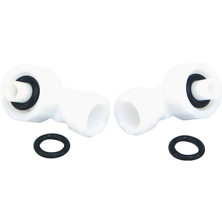 Us Hardware Hook-Up Kit, Plastic/Rubber, White P-1218C