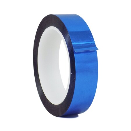 Wod Tape MPFT1 Metalized Polyester Mylar Film Tape Blue: 1 in. x 72 yds, 48PK WOD MPFT1-01000-48-72-BLU