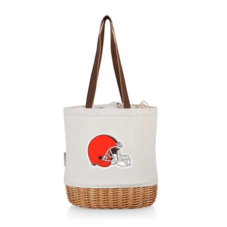 Picnic Time Family Of Brands NFL Cleveland Browns - Pico Willow and Canvas Lunch Basket 200-00-187-084-2