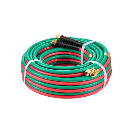 Vevor Oxygen Acetylene Hose 1/4-Inch x 50FT R Grade Hose 300PSI Max Working Pressure RTW1450A
