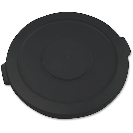 Rubbermaid Commercial BRUTE(R) 32 gal Trash Can Lid, Flat Black, Resin, 0 Openings 22 1/4 in W/Dia 1867532