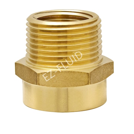Ez-Fluid 3/4 FHT X 3/4 MIP W/1/2 FIP Garden Hose Adapter EZFD704