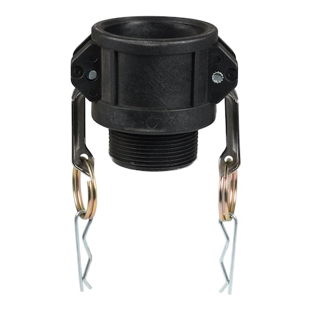 Zoro Select CamGrooveFttng, Threaded, PP, Nitrile BULK-CGF-368