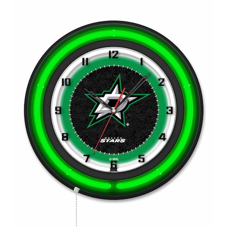 Holland Bar Stool Dallas Stars 19 Double Neon Wall Clock Clk19BK
