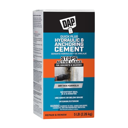 Dap Hydraulic Cement, Box, Gray, Quick Plug 14086