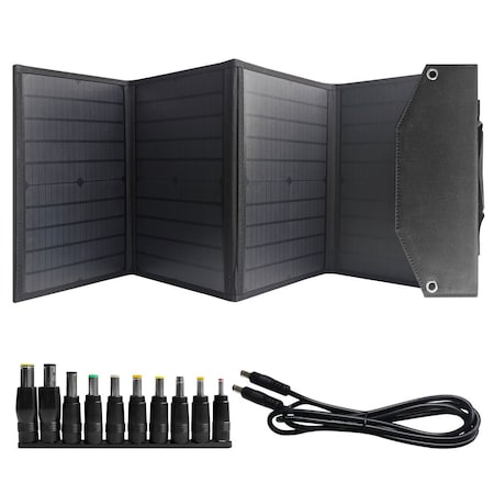 Alpha Digital Solar Panel- 40W Capacity, Durable, Foldable, Easy Carry - Black SFZD-40