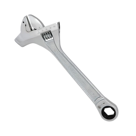 Proferred 12" Mining Adjustable Wrench with Hammer, Chrome Finish T10001