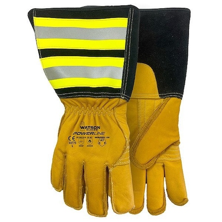 Watson Gloves Leather Gloves, Gauntlet Cuff, Inset Thumb, Full Finger, 1 PR 93775-XXL