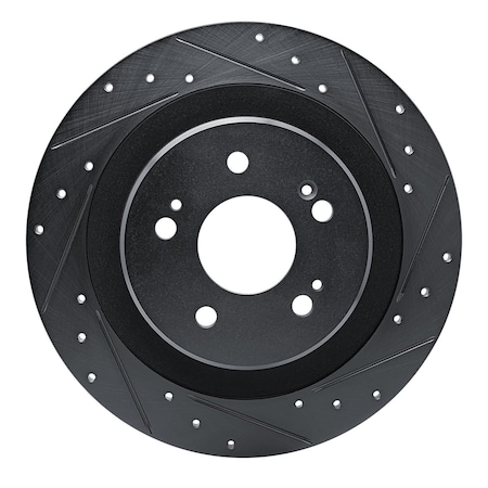 Dynamic Friction Co DFC Brake Rotor - Drilled and Slotted - Black 633-58036R