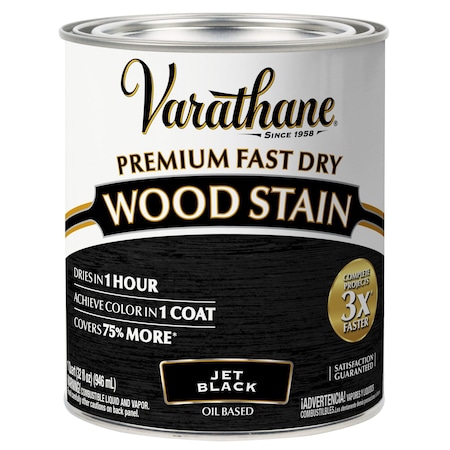 Varathane Premium Fast Dry Wood Stain, Jet Black, 1 Qt 386358
