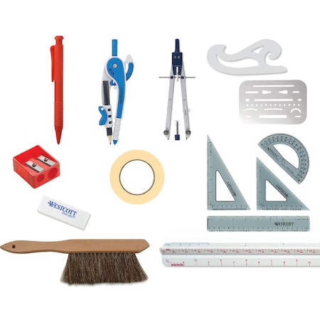 Westcott 15-Piece Student Architectural Set 16367