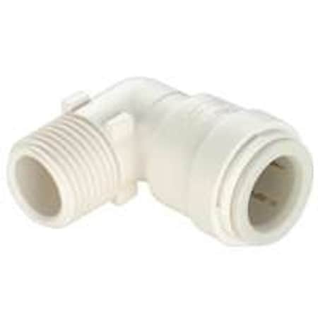 Watts Pipe Elbow, 1/2 in, 90 deg Angle, Plastic, Off-White, 100 psi Pressure 3519-1008/P-630