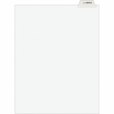 Avery Dennison Avery, Avery-Style Preprinted Legal Bottom Tab Divider, Exhibit F, Letter, White, 25/pk 11945