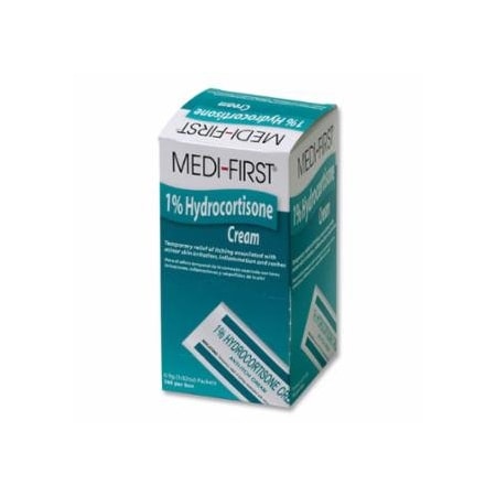 Medi-First Hydrocortisone Cream, 0.9 g, Packet, 10 per Box 899-24369