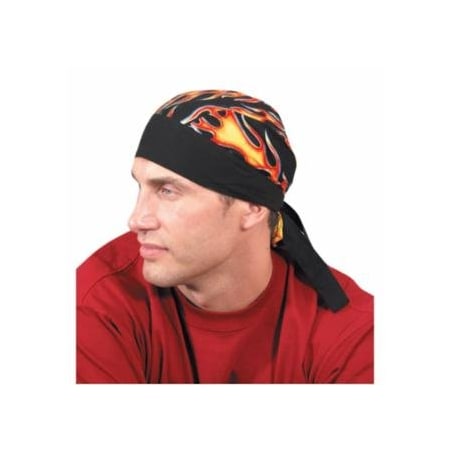 Occunomix Tuff Nougies Regular Tie Hats, One Size, Big Flames, 12PK 561-TN5-FLA