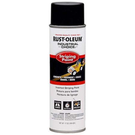 Industrial Choice 18 Oz Rust-Oleum Brands Black Striping Spray Paint 1677838
