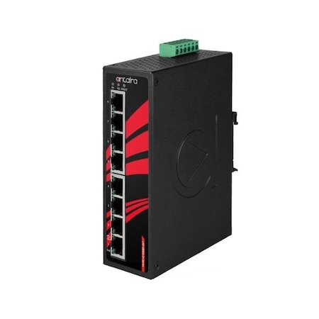 Antaira 8-Port Industrial Gigabit PoE+ Unmanaged Ethernet Switch LNP-0800G-24-T-CC