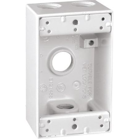 Sigma 14251WH 1 Gang White Rectangle Weatherproof Outlet Box 3425790