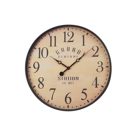 Monarch Specialties Clocks, 20'' Round, Wall Clock, Antique Brown, Transitional I 9053