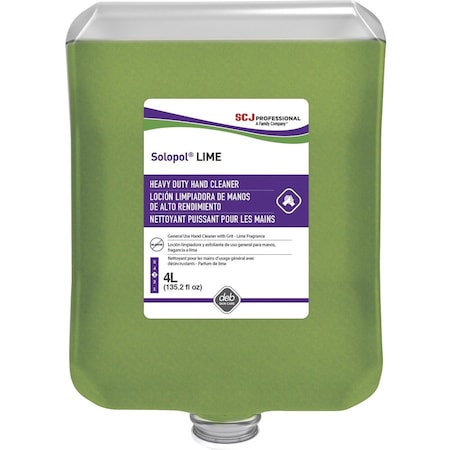 Sc Johnson Solopol Lime Heavy Duty Hand Cleaner Dispenser Refill, 135.2 oz, 4PK LIM4LTR