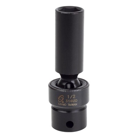 Sunex 3/8 in Drive 1/2 in Deep Universal Impact Socket 316UD