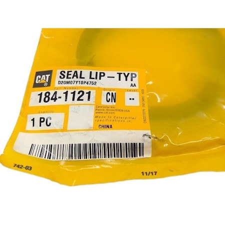 Caterpillar SEAL LIP TYP, CATERPILLAR OEM 1841121 1841121