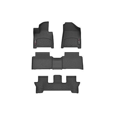 Weathertech Black, Front, Rear and Rear Floorliners 441865-1-5-3