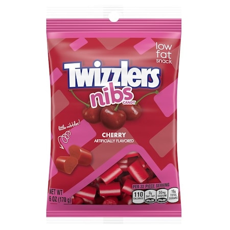 Twizzlers CN12 Candy, Cherry, 6 oz Bag 54413