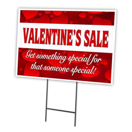 Signmission Valentines Day Sale Yard & Stake outdoor plastic coroplast window, C-1216-DS-Valentines Day Sale C-1216-DS-Valentines Day Sale