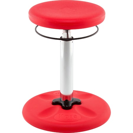 Kore Design Kids Adjustable Tall Wobble Chair for Schools, Classrooms, 16.5-24in tall, Active Seating, Red 803929