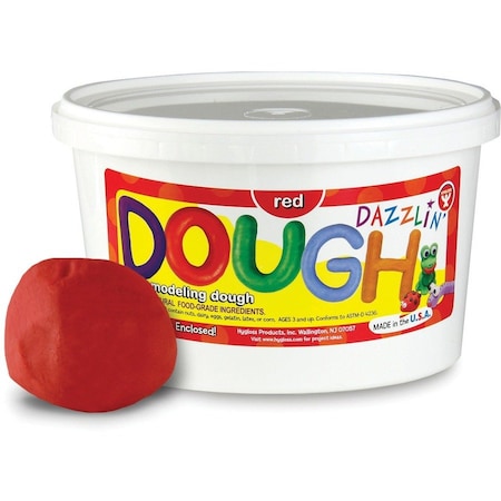 Hygloss Products Dazzlin Dough, Red, 3 lb. Tub, PK3 48301