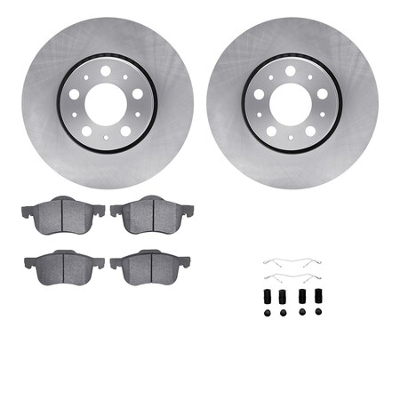 Dynamic Friction Co DFC Brake Rotor with 5000 Brake Pads and Hardware Kit 6512-27205
