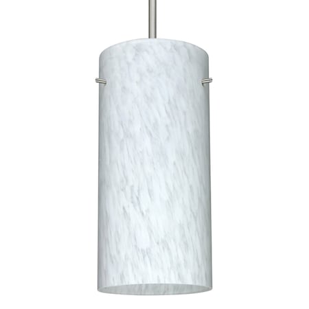 Besa Lighting Besa Stilo 12 Pendant, Carrera, Satin Nickel Finish, 1x 11W LED 1JT-412019-LED-SN
