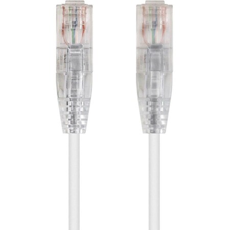 Monoprice Slim Cat6 Utp Network Cable, 6" White 13511