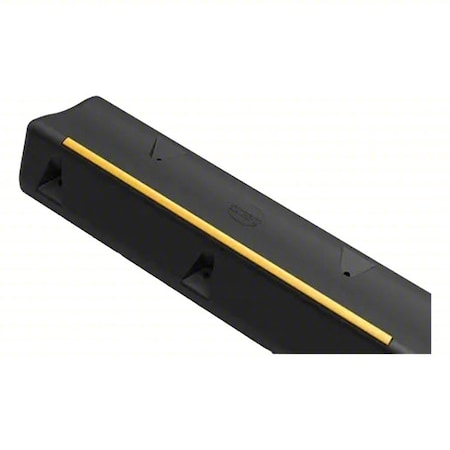 A-Safe Semi-Truck Parking Stop, Rubber, 3 1/8 in Height, 39 3/8 in Length, Black/Yellow A-01-22-0005