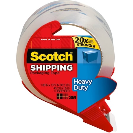 3M Scotch 1.88 in. W X 38.2 yd L Heavy-Duty Packaging Tape with Dispenser 3850S-RD