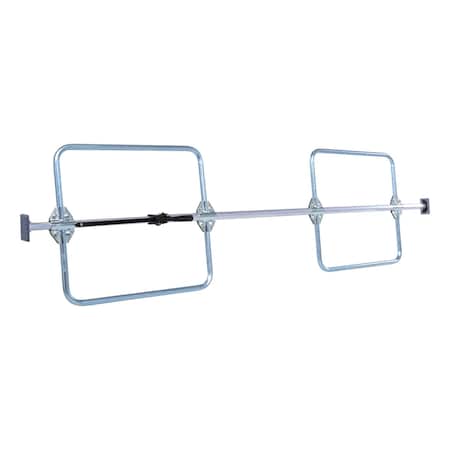 Vestil 1 Piece Aluminum Galvanized Cargo Bar 104in L x 4 5/8in W 23 15/16in H With Hoops Silver CB-H7-7
