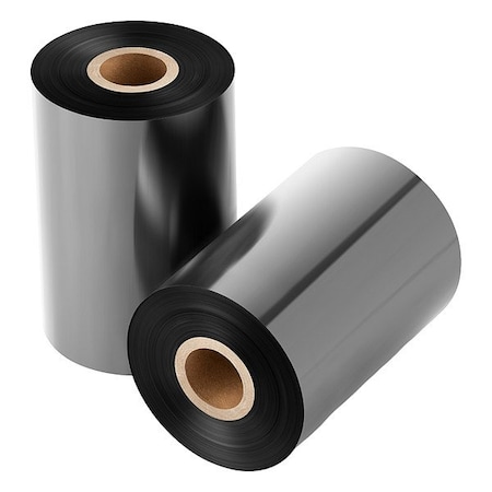 Zoro Select THERMAL TRANSFER RIBBON, Wax, Black RD6001181W-Tr