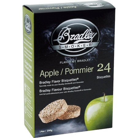 Bradley Smoker All Natural Apple Wood Bisquettes 24 pk BTAP24