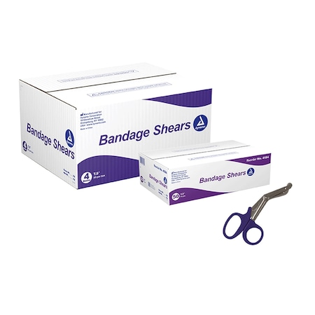 Dynarex Bandage Shears, 7.5", Purple, 200PK 4184