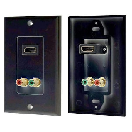 Pyle Faceplate, ABS Plastic, Black PHDMRBC2