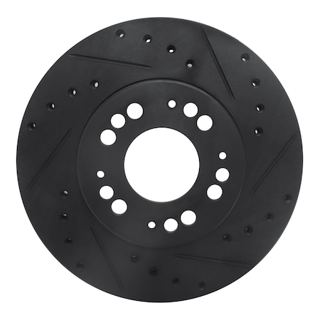 Dynamic Friction Co DFC Brake Rotor - Drilled and Slotted - Black 633-72015R
