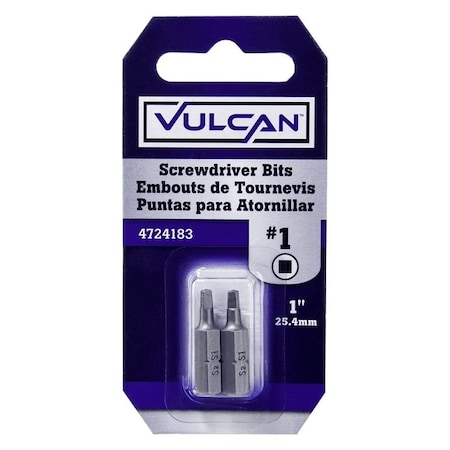 Vulcan Screwdriver Bit, S2 Chrome Molybdenum Steel 305462OR