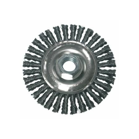 Anchor Brand Stringer Bead Wheel Brush, 4 in D x 4 in W, 0.02 in, Carbon Steel, 5PK 102-4S58